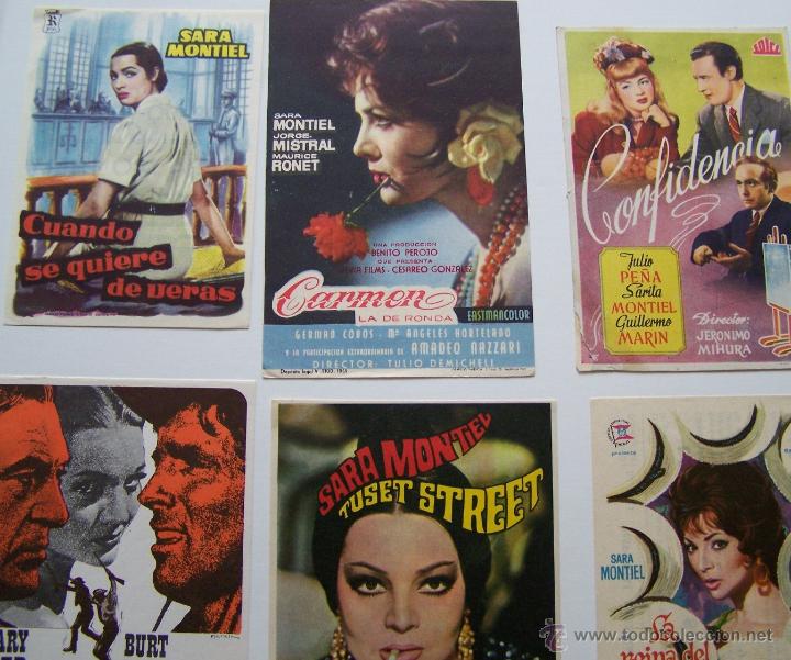 Cine: SARA MONTIEL * Gran lote de 24 programas de mano de la actriz - Foto 4