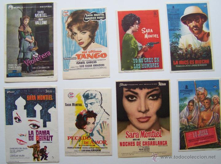 Cine: SARA MONTIEL * Gran lote de 24 programas de mano de la actriz - Foto 5