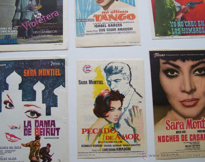 Cine: SARA MONTIEL * Gran lote de 24 programas de mano de la actriz - Foto 6