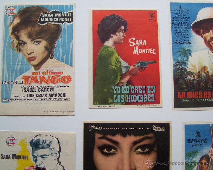 Cine: SARA MONTIEL * Gran lote de 24 programas de mano de la actriz - Foto 7