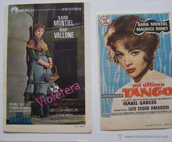 Cine: SARA MONTIEL * Gran lote de 24 programas de mano de la actriz - Foto 9