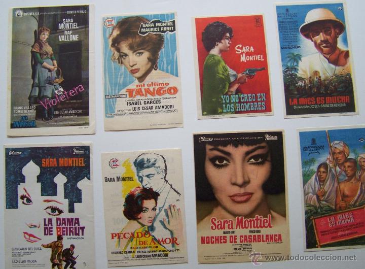 Cine: SARA MONTIEL * Gran lote de 24 programas de mano de la actriz - Foto 10