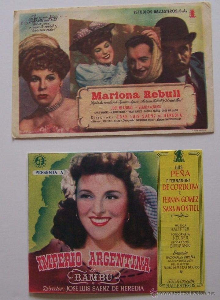 Cine: SARA MONTIEL * Gran lote de 24 programas de mano de la actriz - Foto 16