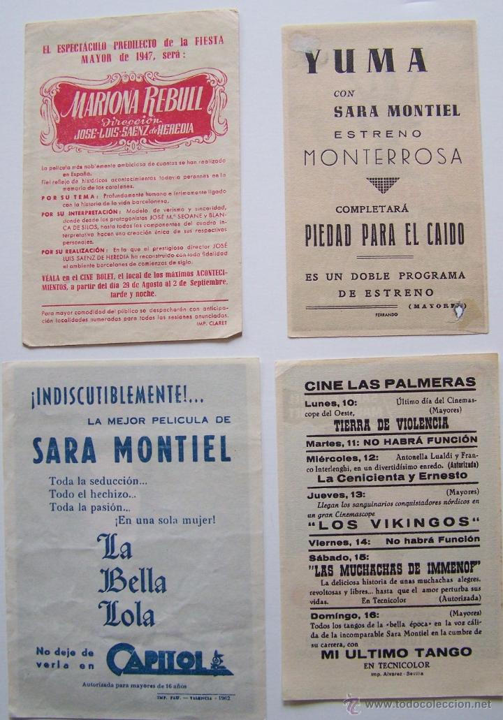 Cine: SARA MONTIEL * Gran lote de 24 programas de mano de la actriz - Foto 17