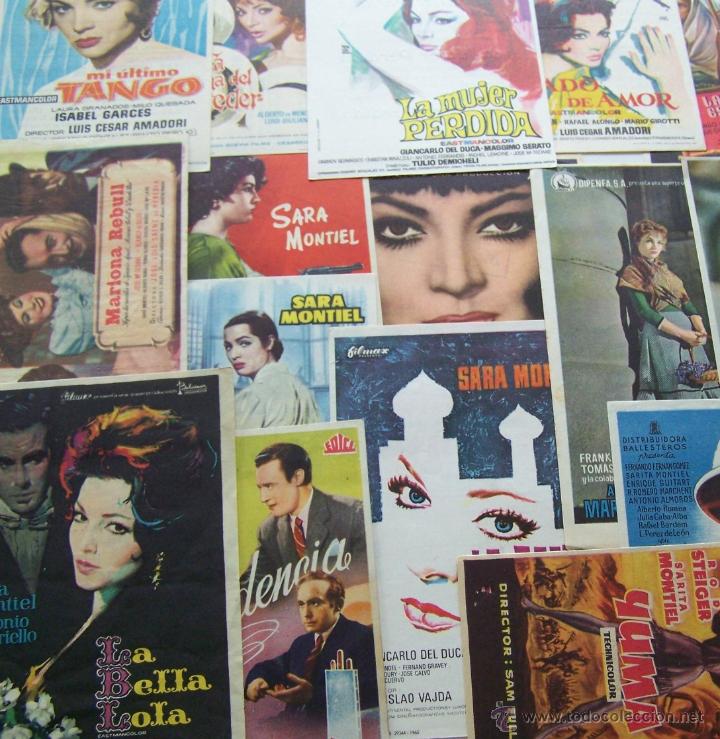Cine: SARA MONTIEL * Gran lote de 24 programas de mano de la actriz - Foto 20