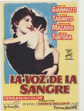  Flyers Publicitaires de films Anciens: La voz de la sangre. Sencillo de Chamart&iacute;n.  &iexcl;IMPECABLE!