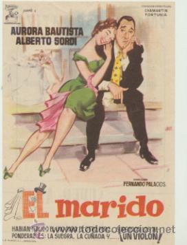Cine: El Marido. Sencillo de Chamart&iacute;n.  Coliseo Equitativa Zaragoza  1958.