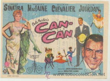 Cine: Can Can. Sencillo de Hispamex.  Gran cine Las Vegas - Don Benito  1962.