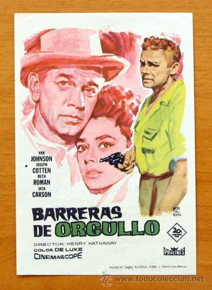  Foglietti di film di film antichi di cinema: Barreras de orgullo - Con publicidad