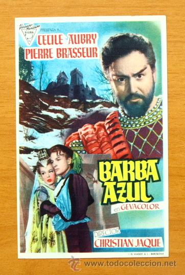  Foglietti di film di film antichi di cinema: Barba azul - Con publicidad