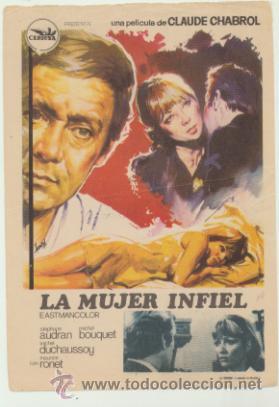 Flyers Publicitaires de films Anciens: La Mujer infiel. Sencillo de Cepicsa.
