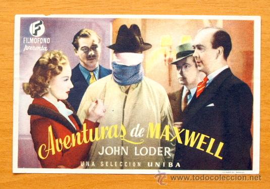  Foglietti di film di film antichi di cinema: Aventuras de Maxwell - Con publicidad