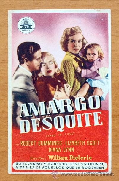 Cine: Amargo Desquite - Robert Cummings, Lizabeth Scott - Foto 1