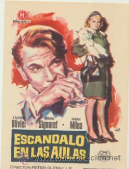  Flyers Publicitaires de films Anciens: Esc&aacute;ndalo en las aulas. Sencillo de Hispamex.  &iexcl;IMPECABLE!
