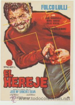  Flyers Publicitaires de films Anciens: El hereje. Sencillo de Hispamex Films.  &iexcl;IMPECABLE!