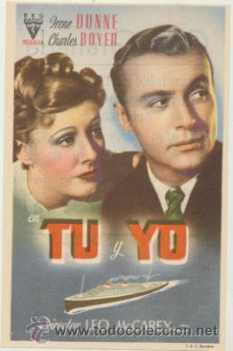  Flyers Publicitaires de films Anciens: Tu y Yo. Sencillo de RKO Radio.  Cine Granada.