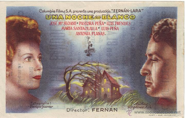 Cine: UNA NOCHE EN BLANCO 1950 - Foto 1