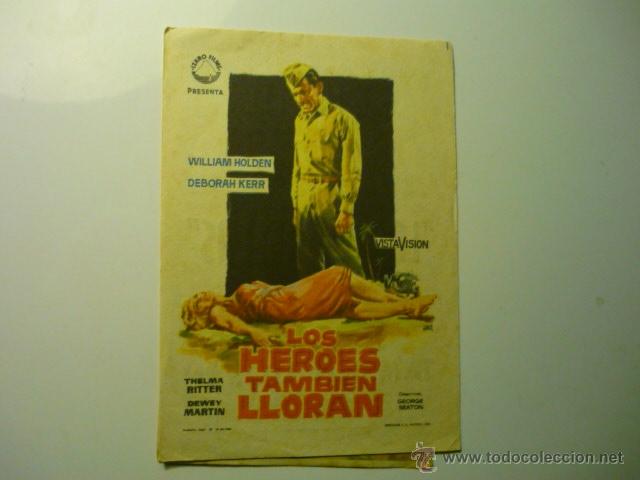 Cinema: programa los heroes tambien lloran- william holden-publicidad