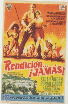  Foglietti di film di film antichi di cinema: Rendici&oacute;n...&iexcl;Jam&aacute;s! Sencillo de Radio Films.