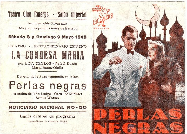 Cine: PERLAS NEGRAS 1943 DOBLE - Foto 1