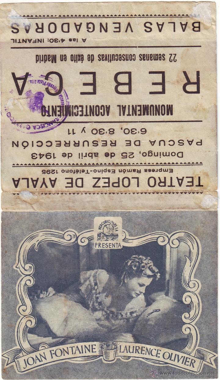 Cine: REBECA 1943  CINE DE BADAJOZ - Foto 1