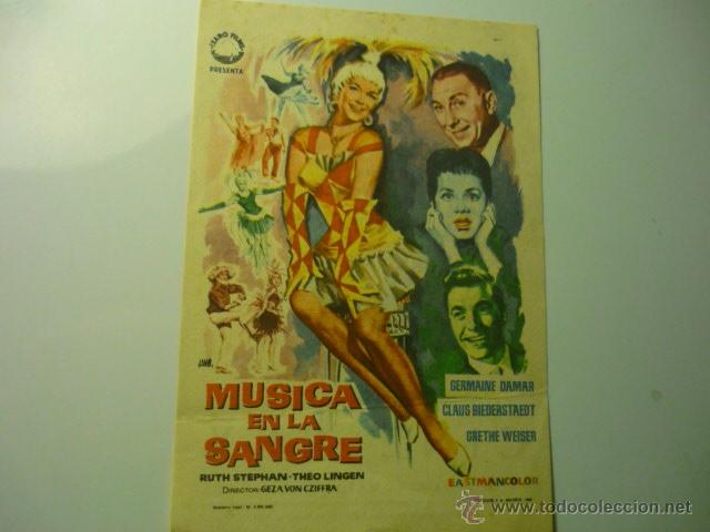 Cine: PROGRAMA MUSICA EN LA SANGRE.-PUBLICIDAD rex zaragoza - Foto 1
