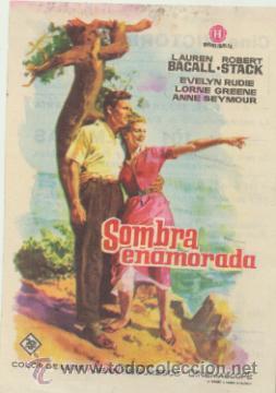 Foglietti di film di film antichi di cinema: Sombra enamorada. Sencillo de Hispamex films.  Cine Victoria - Priego.