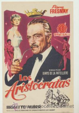 Cine: Los Arist&oacute;cratas. Sencillo de Hispamex Films.  &iexcl;IMPECABLE! - Foto 1