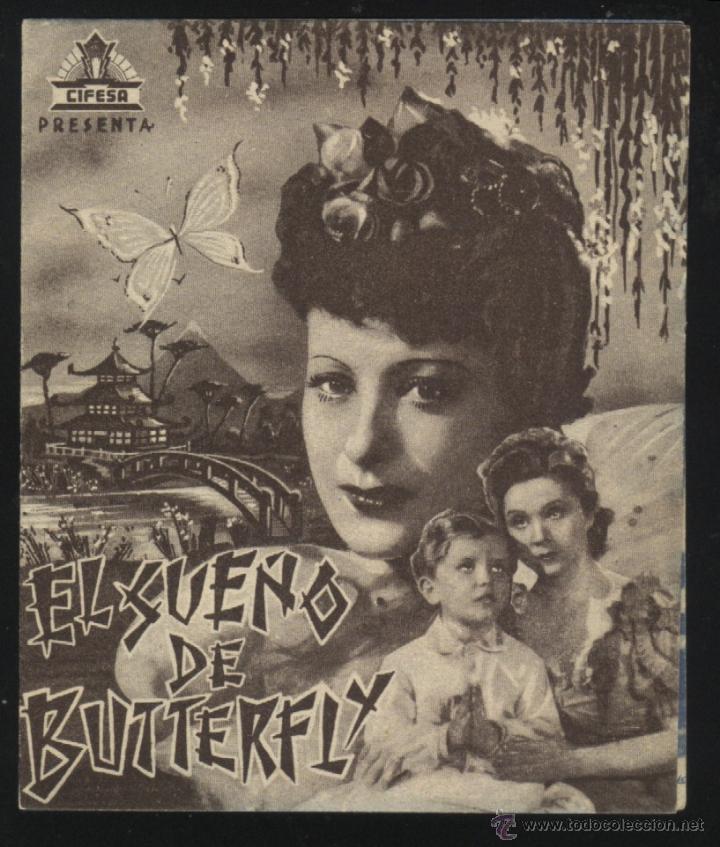  Foglietti di film di film antichi di cinema: Q-04709- EL SUE&Ntilde;O DE BUTTERFLY (Il sogno di Butterfly) (DOBLE) Maria Cebotari