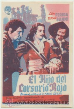  Foglietti di film di film antichi di cinema: El Hijo del Corsario Rojo. Sencillo de Floralva.