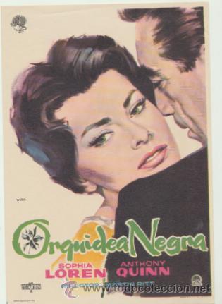  Flyers Publicitaires de films Anciens: Orquidea Negra. Sencillo de Floralva.