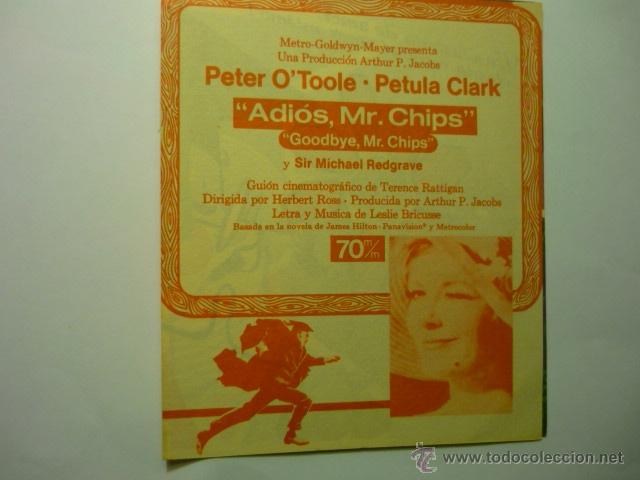 Cine: PROGRAMA DOBLE ADIOS MR.CHIPS-PETER O&acute;TOOLE - Foto 1