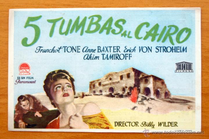Kino: 5 Tumbas al Cairo - Franchot Tone, Anne Baxter - Con publicidad