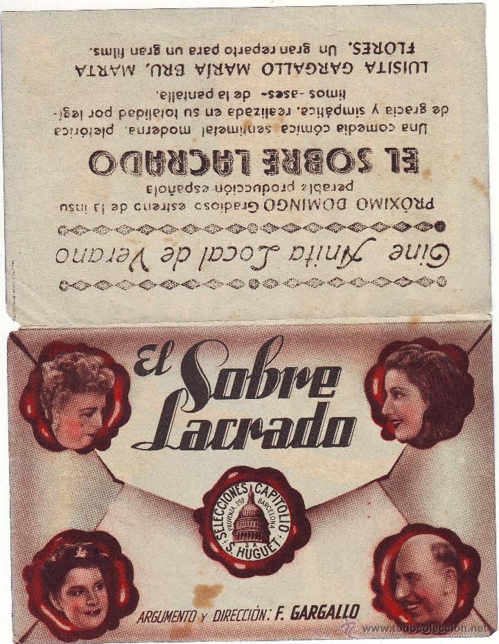 Cine: EL SOBRE LACRADO CON PUBLICIDAD - Foto 1
