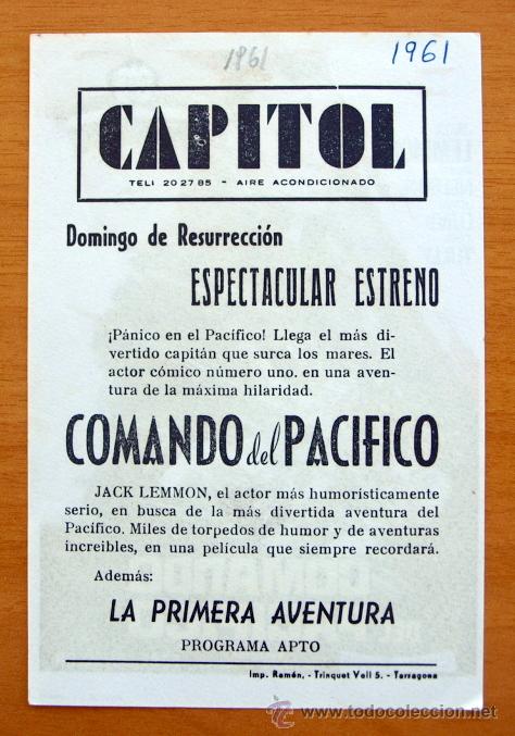 Cine: Comando del Pacifico - Jack Lemmon, Ricky Nelson, John Lund - Foto 2