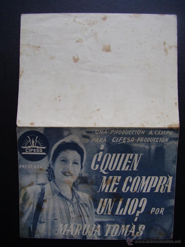 Cine: QUIEN ME COMPRA UN LIO?, MARUJA TOM&Aacute;S - Foto 1