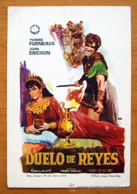 Kino: Duelo de Reyes - Yvonne Furneaux, Jonh Ericson Folleto de Cine
