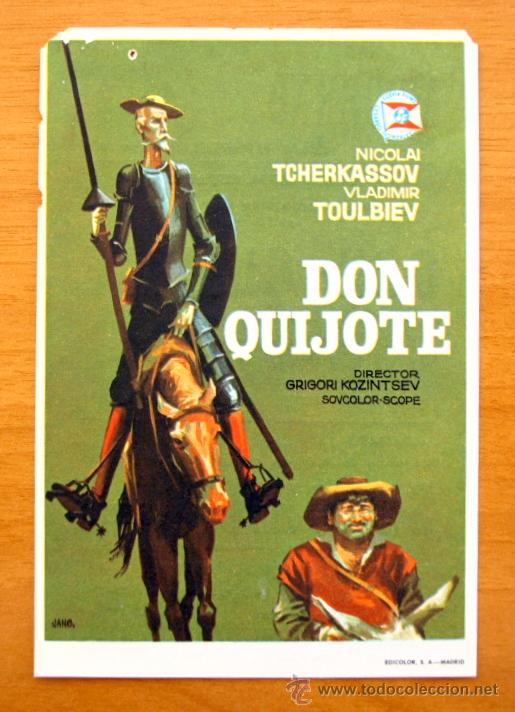 Cinema: Don Quijote - Nicolai Tcherkassov, Vladimir Toulbiev - Folleto Con publicidad Cine Moderno