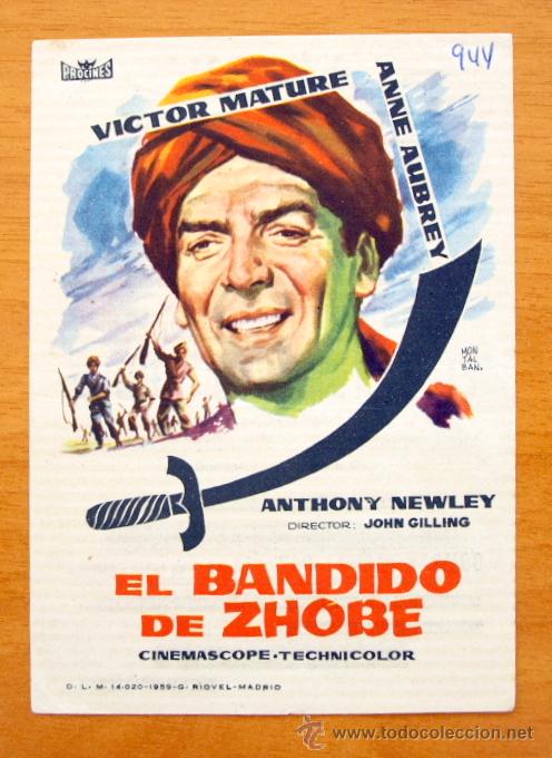 Cinema: El bandido de Zhobe - Anthony newley, victor Mature, Anne Aubrey - Con publicidad Capitol Coliseum