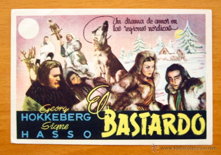 Cinema: El Bastardo - Greory Hokkeberg, Signe Hasso -Folleto Con publicidad M&aacute;laga Cinema