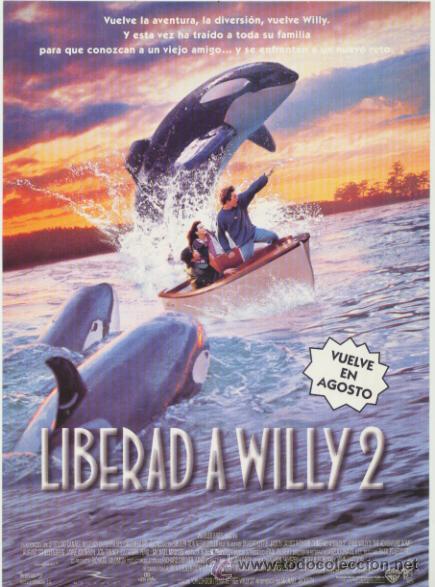  Foglietti di film di film antichi di cinema: Liberad a Willy 2. Sencillo grande de WB.  &iexcl;IMPECABLE1
