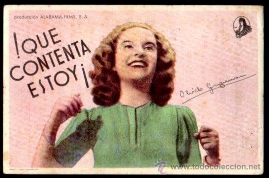 Cine: PROGRAMA DE CINE QUE CONTENTA ESTOY, OLVIDO GUZMAN. 1943. CON PUBLICIDAD - Foto 1