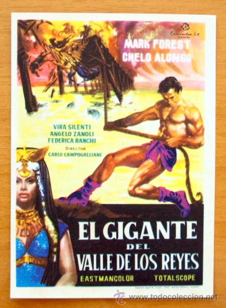 Cine: El Gigante del Valle de los Reyes - Mark Forest, Chelo Alonso - Folleto Con Publicidad Cine Moderno