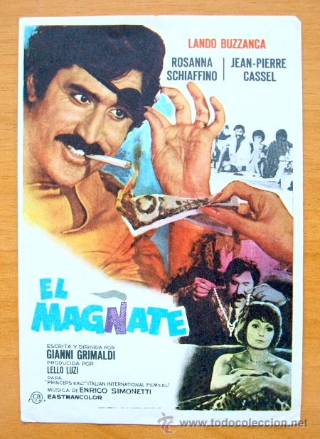  Flyers Publicitaires de films Anciens: El magnate - Lando Buzzanca - Rosanna Schiaffino - Folleto de Cine