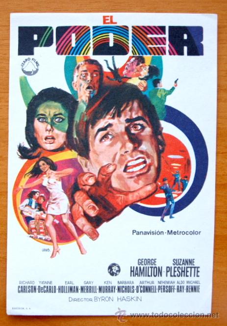 Cine: El Poder - George Hamilton, Suzanne Pleshette - Folleto de Cine - Foto 1