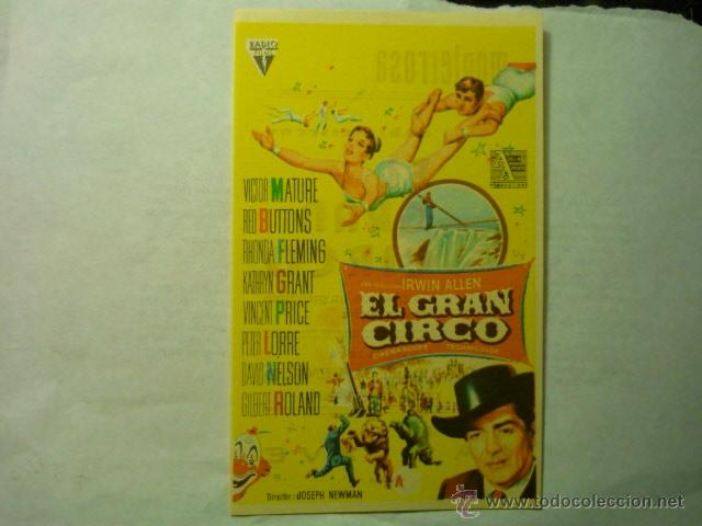 Cine: programa el gran circo.-victor mature.--publicidad