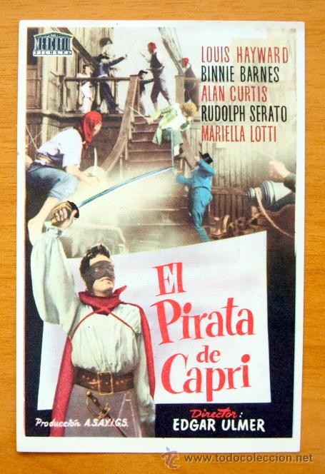 Cine: El Pirata de Capri - Louis Hayward, Binnie Barnes - Con Publicidad
