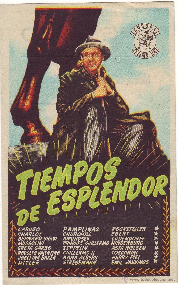  Foglietti di film di film antichi di cinema: TIEMPOS DE ESPLENDOR 1954 CINE DE M&Eacute;RIDA