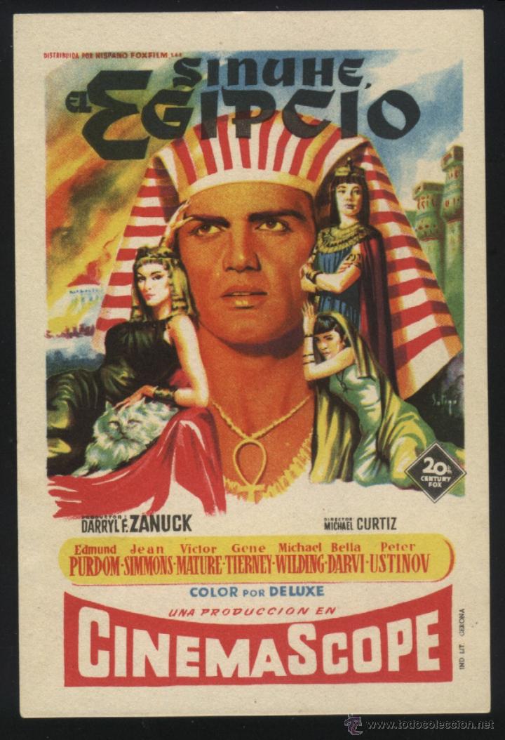Cine: P-4781- SINUHE EL EGIPCIO (SOLIG&Oacute;) Jean Simmons - Victor Mature - Edmund Purdom - Gene Tierney