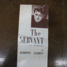 Cine: PROGRAMA DE CINE LOCAL. THE SERVANT. EL SIRVIENTE. JOSEPH LOSEY. SAVOY CINE DE ARTE Y ENSAYO 